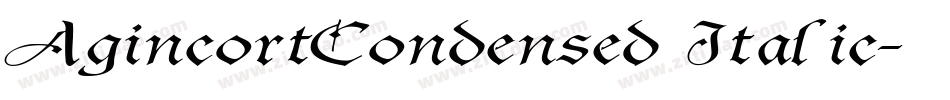 AgincortCondensed Italic字体转换